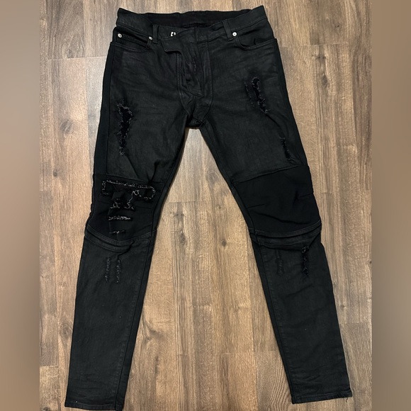Authentic Balmain Black Skinny Jeans with Distressed style size 34 Men - Picture 1 of 9